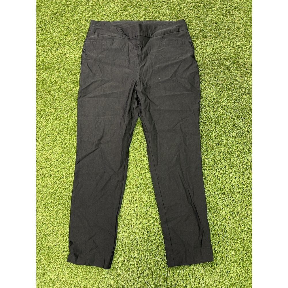 Chico’s Women Black Pants Size 2R Straight Leg Stretch Work Casual